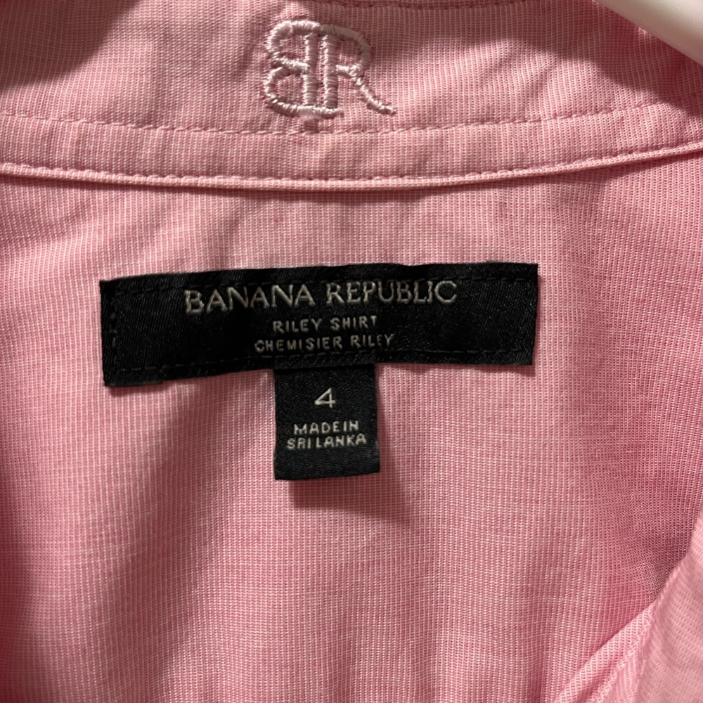 Banana Republic Light Pink Riley Shirt Size 4